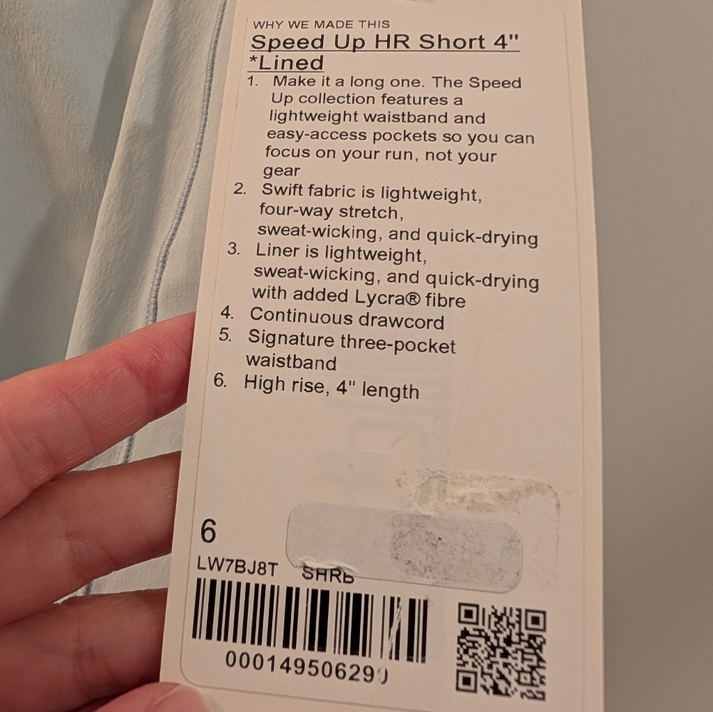 NWT Lululemon Speed Up HR 4" Shorts (Size 6, Color SHRB) - Picture 2 of 10